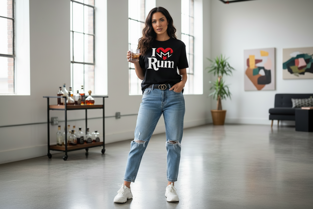 I LOVE RUM T-SHIRT (BLK)